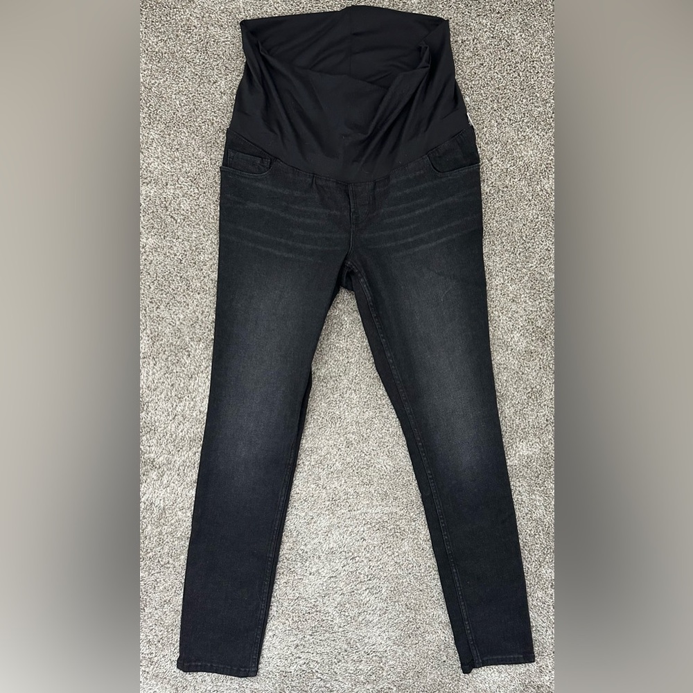 Old Navy Skinny Full Panel Maternity Jeans Black Size 10